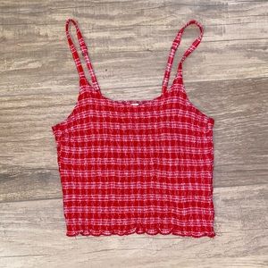 Red Plaid Hollister Tank